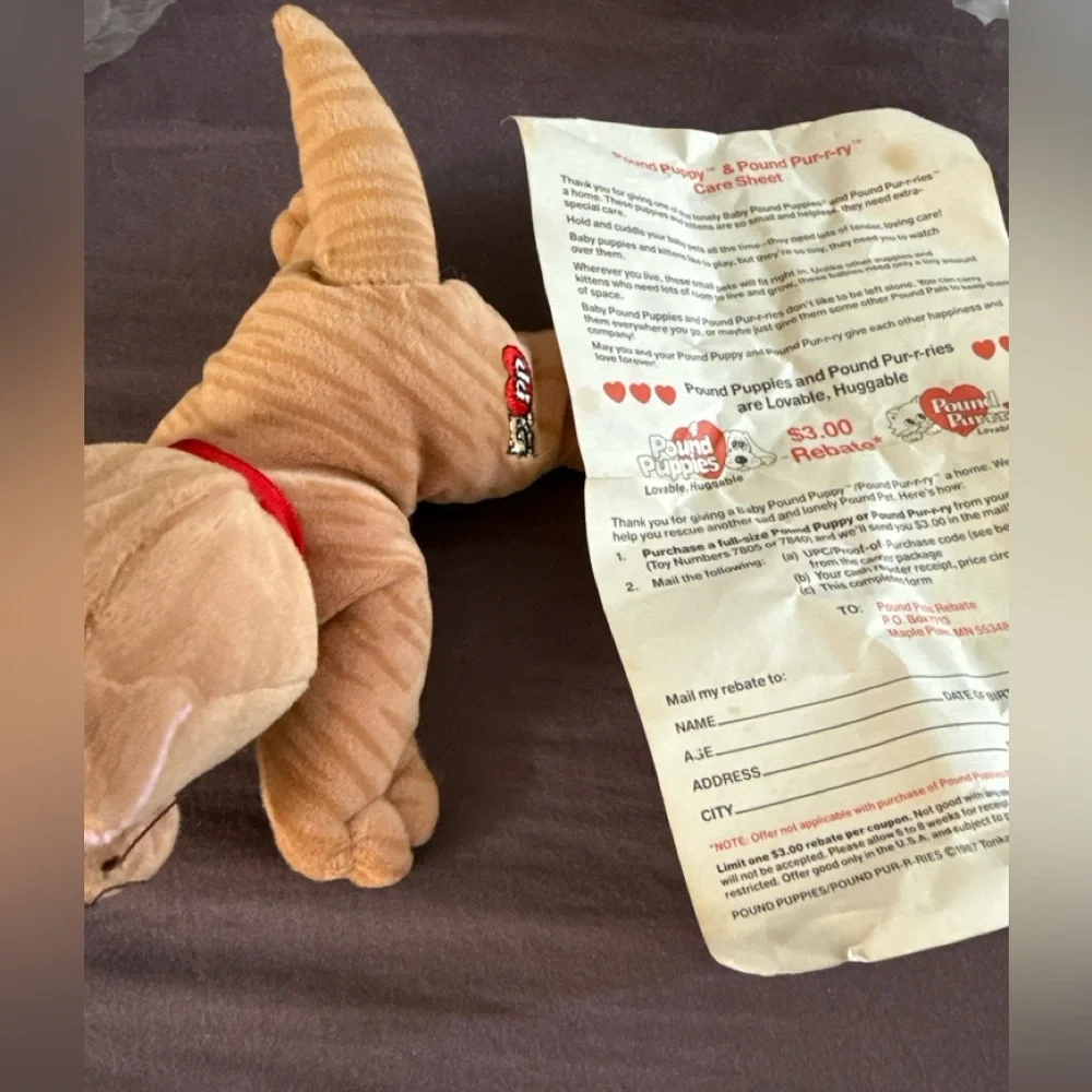1987 Tonka Pound Purries Cat‎ Sealed NOS Plush w Paperwork